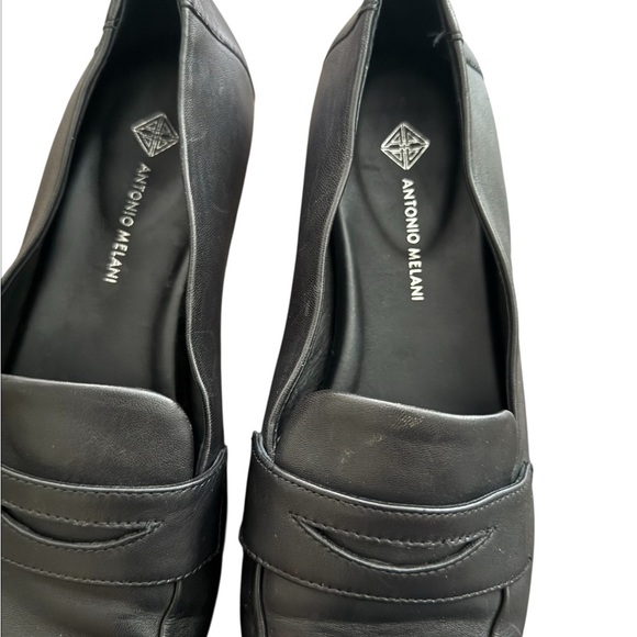 ANTONIO MELANI Classic Black Leather Loafers - Picture 2 of 4